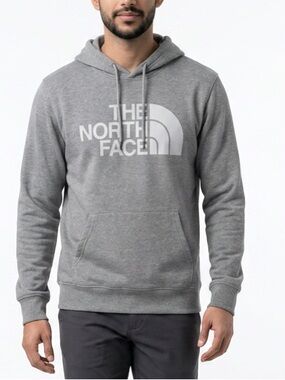 The North‎ Face Men's Half Dome Logo Hoodie Gray Size Large Pullover